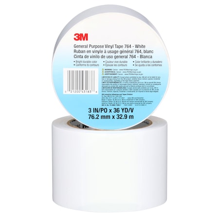 3M General Purpose Vinyl Tape 764, PK12 43183